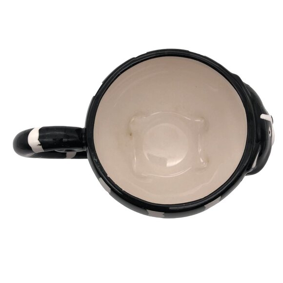 Pier 1 Imports 3D Chubby Cat Mug Hand-Painted Dolomite Footed Tail Handle - Picture 7 of 10